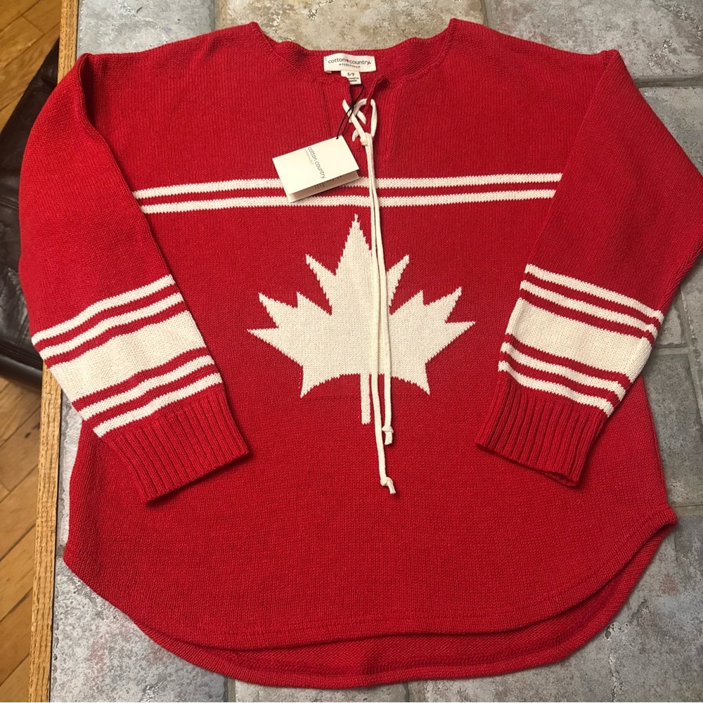 Parkhurst Hockey Canada Sweater Red and White Maple Leaf
